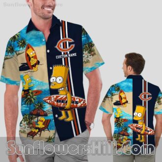 Chicago Bears Simpsons Cartoon Hawaiian Shirt for Game Day Laughs