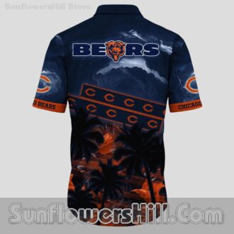 Chicago Bears Stormy Sunset Hawaiian Shirt for Beach Day Vibes