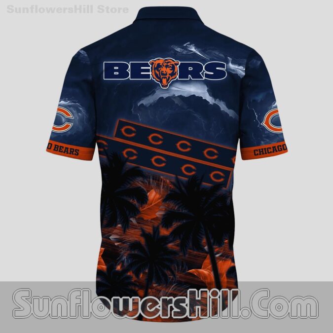 Chicago Bears Stormy Sunset Hawaiian Shirt for Beach Day Vibes