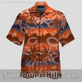Chicago Bears Surfer Sunset Hawaiian Shirt for Summer Tailgates