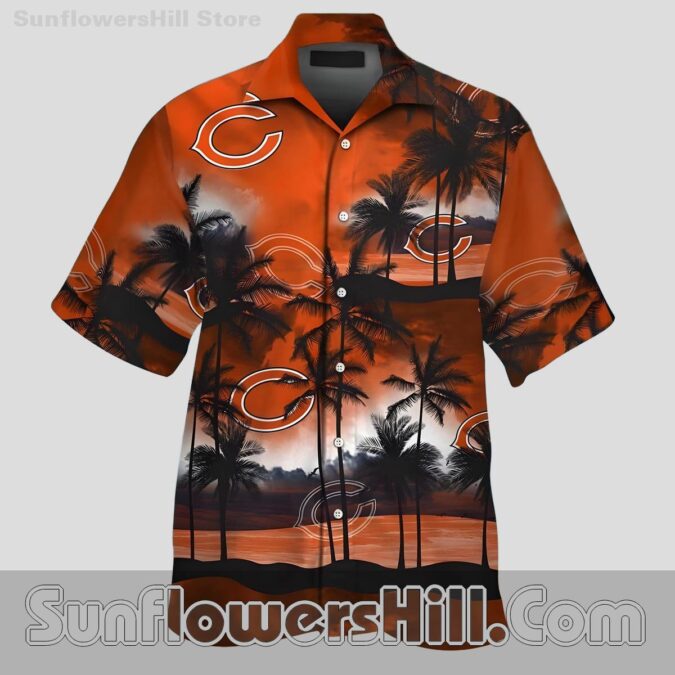 Chicago Bears Tropical Palm Tree Casual Shirt for Summer BBQs Chicago Bears Tropical Palm Tree Casual Shirt for Summer BBQs