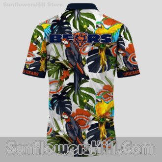 Chicago Bears Tropical Parrot Hawaiian Shirt for Beach Day Fans