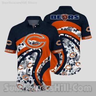 Limited Edition Chicago Bears Floral Print Casual Shirt for Summer BBQs