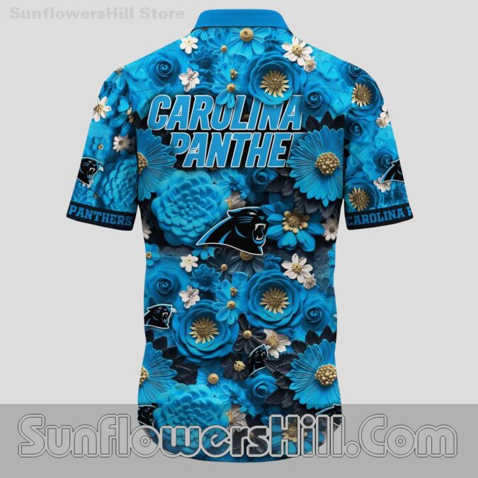 Carolina Panthers Blue Floral Casual Shirt for Football Lovers