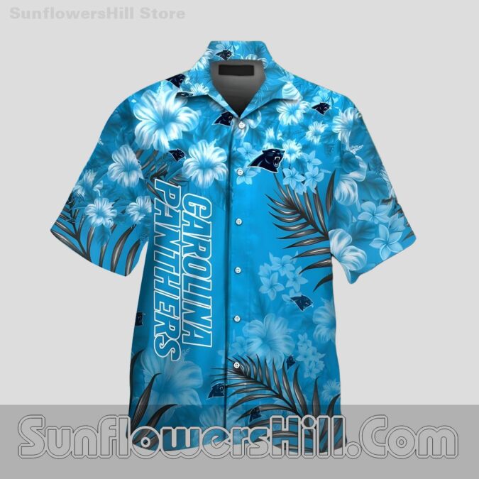 Carolina Panthers Blue Hibiscus Hawaiian Shirt for Beach Trip Fans Carolina Panthers Blue Hibiscus Hawaiian Shirt for Beach Trip Fans