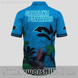 Carolina Panthers Blue Leaf Hawaiian Shirt for Beach Trips