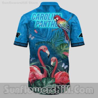 Carolina Panthers Flamingo Leaf Hawaiian Shirt for Summer BBQ Fans
