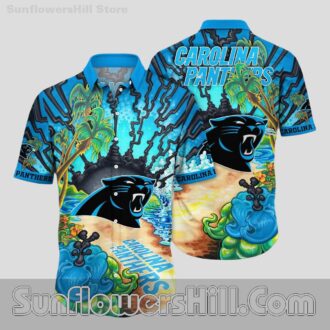 Carolina Panthers Lava Wave Button Up Shirt for Game Day Fun