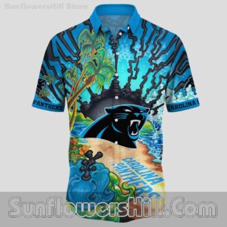 Carolina Panthers Lava Wave Button Up Shirt for Game Day Fun