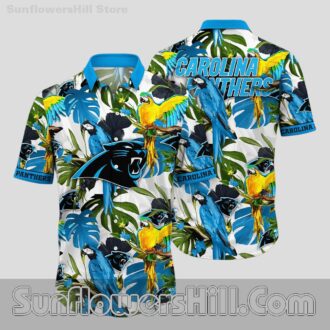 Carolina Panthers Parrot Print Hawaiian Shirt for Game Day Fans