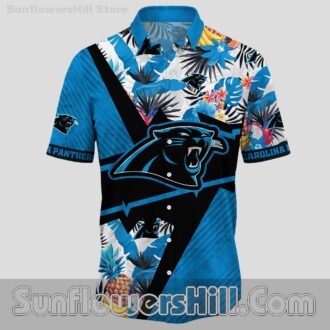 Carolina Panthers Pineapple Burst Hawaiian Shirt for Beach Trips