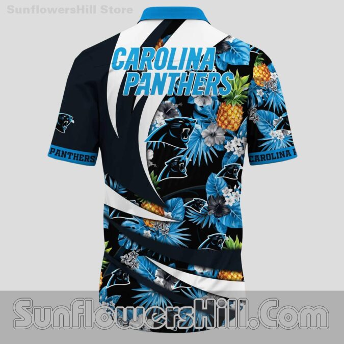 Carolina Panthers Pineapple Button Up Hawaiian Shirt for Beach Day Fans