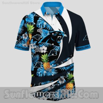 Carolina Panthers Pineapple Button Up Hawaiian Shirt for Beach Day Fans