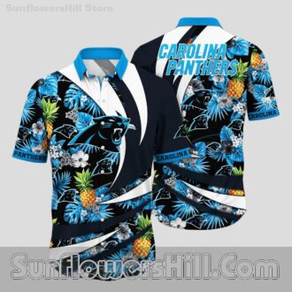 Carolina Panthers Pineapple Button Up Hawaiian Shirt for Beach Day Fans