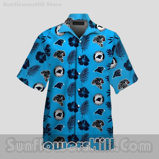 Carolina Panthers Tropical Logo Aloha Shirt for Beach Parties and BBQs