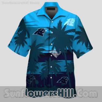 Carolina Panthers Sunset Palm Hawaiian Shirt for Beach Trips