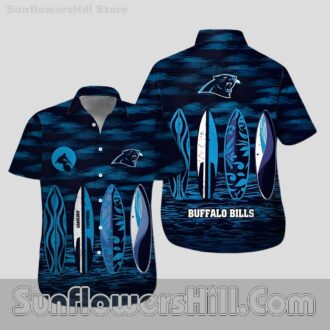 Carolina Panthers Surfboard Wave Button Up Shirt for Beach Trip Fans