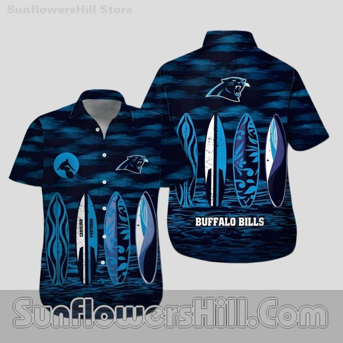 Carolina Panthers Surfboard Wave Button Up Shirt for Beach Trip Fans Carolina Panthers Surfboard Wave Button Up Shirt for Beach Trip Fans