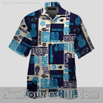 Carolina Panthers Tiki Pineapple Hawaiian Shirt for Beach Trip Fans