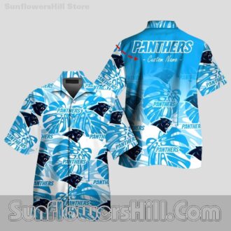 Carolina Panthers Tropical Blue Casual Shirt for Game Day Cookouts