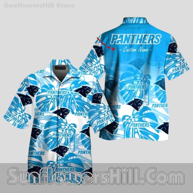 Carolina Panthers Tropical Blue Casual Shirt for Game Day Cookouts Carolina Panthers Tropical Blue Casual Shirt for Game Day Cookouts