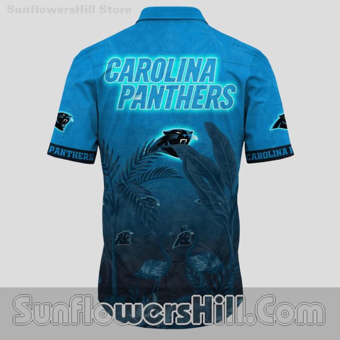 Carolina Panthers Tropical Leaf Button Up Shirt for Game Day Fans