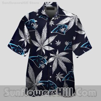 Carolina Panthers Tropical Leaf Casual Shirt for Summer Vibes