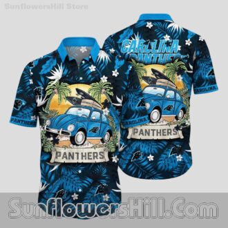 Carolina Panthers Vintage Car Casual Shirt for Football Fans
