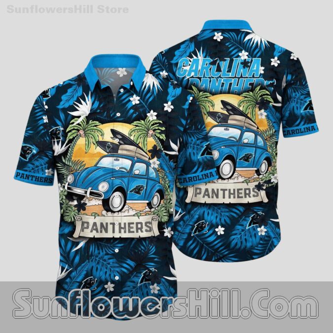 Carolina Panthers Vintage Car Casual Shirt for Football Fans Carolina Panthers Vintage Car Casual Shirt for Football Fans