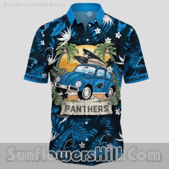 Carolina Panthers Vintage Car Casual Shirt for Football Fans