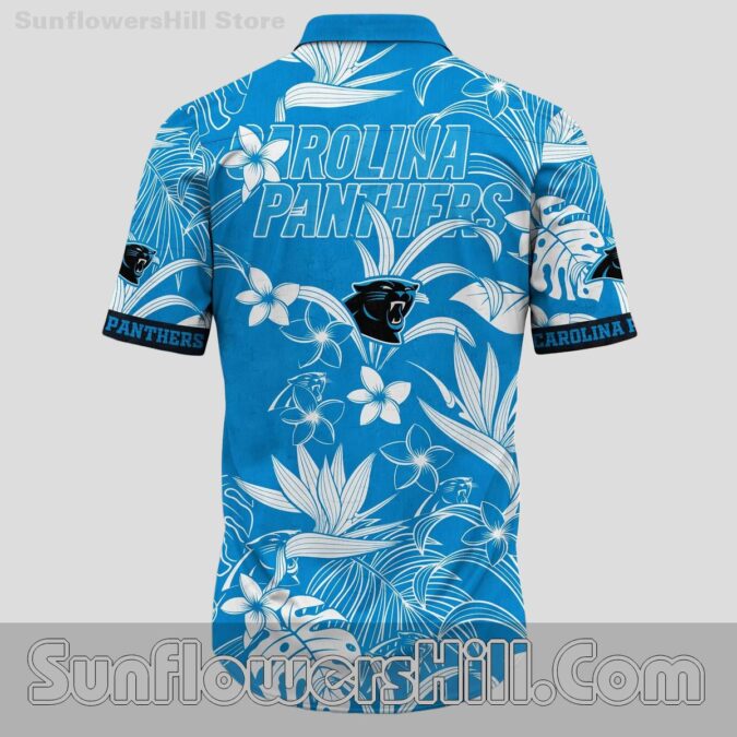 Carolina Panthers White Floral Hawaiian Shirt for Game Day Fans