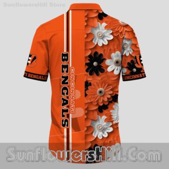 Cincinnati Bengals 3D Floral Button Up Shirt for Game Day Tailgates