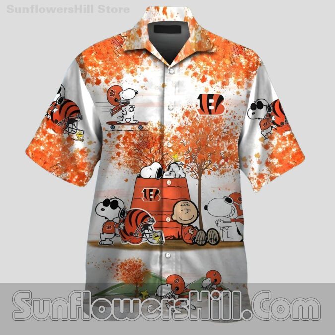 Cincinnati Bengals Autumn Snoopy Hawaiian Shirt for Football Fans