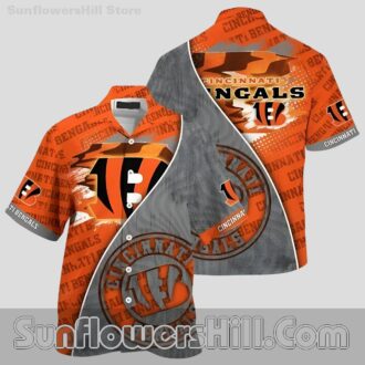 Cincinnati Bengals Concrete Fade Button Up Shirt for Tailgate Parties