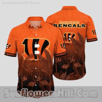 Cincinnati Bengals Flamingo Paradise Hawaiian Shirt for Summer Beach Trips