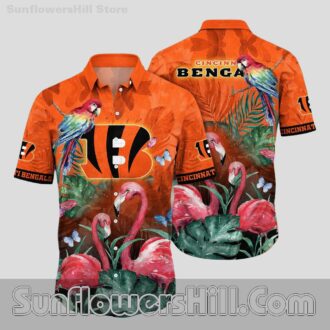Cincinnati Bengals Flamingo Print Hawaiian Shirt for Beach Trip Fans