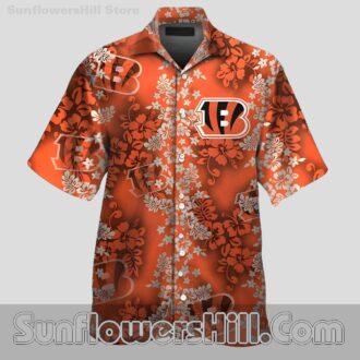 Cincinnati Bengals Floral Aloha Hawaiian Shirt for Summer Beach Days