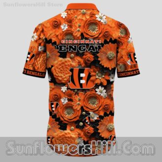 Cincinnati Bengals Floral Burst Hawaiian Shirt for Game Day Fans