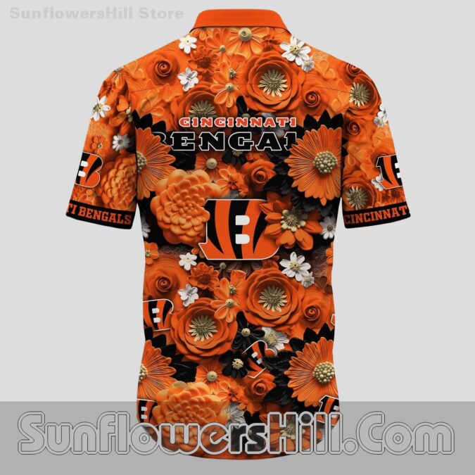 Cincinnati Bengals Floral Burst Hawaiian Shirt for Game Day Fans