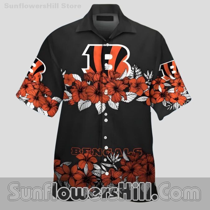 Cincinnati Bengals Hibiscus Bloom Hawaiian Shirt for Summer Game Day