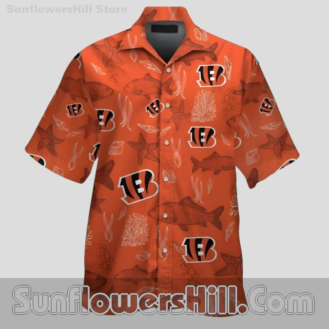 Cincinnati Bengals Ocean Reef Hawaiian Shirt for Beach Day Fans Cincinnati Bengals Ocean Reef Hawaiian Shirt for Beach Day Fans