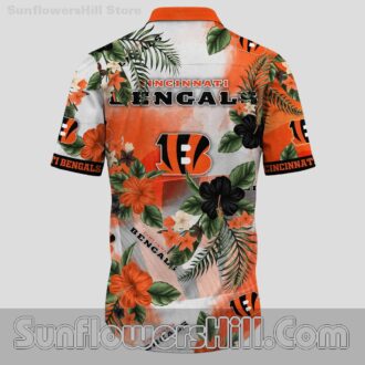 Cincinnati Bengals Palm Flower Casual Shirt for Football Sundays