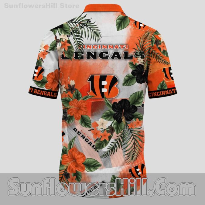 Cincinnati Bengals Palm Flower Casual Shirt for Football Sundays
