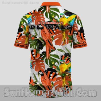 Cincinnati Bengals Parrot Print Hawaiian Shirt for Beach Trips and Game Day