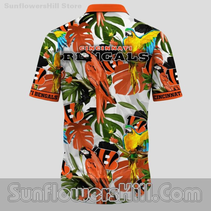 Cincinnati Bengals Parrot Print Hawaiian Shirt for Beach Trips and Game Day