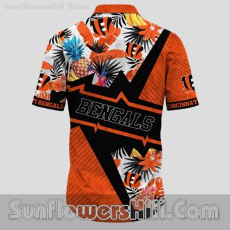 Cincinnati Bengals Pineapple Bloom Hawaiian Shirt for Beach Trips