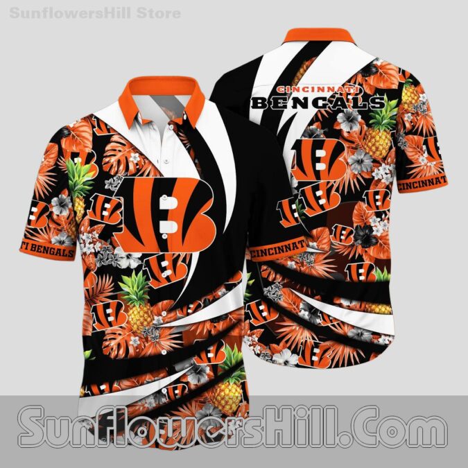 Cincinnati Bengals Pineapple Paradise Hawaiian Shirt for Summer BBQs Cincinnati Bengals Pineapple Paradise Hawaiian Shirt for Summer BBQs