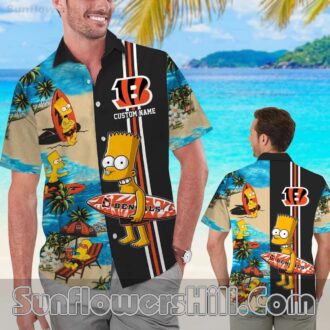 Cincinnati Bengals Simpsons Style Casual Shirt for Tailgate and BBQ