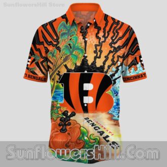 Cincinnati Bengals Sunset Volcano Hawaiian Shirt for Beach Lovers