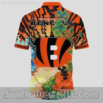 Cincinnati Bengals Sunset Volcano Hawaiian Shirt for Beach Lovers